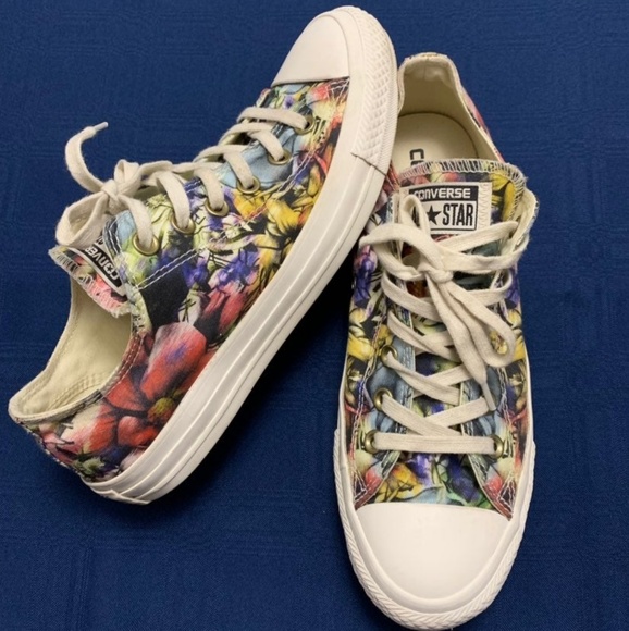 Converse Shoes - CONVERSE All Star Floral Tennis Shoes EUC!